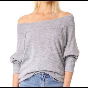 Free People Palisades Off The Shoulder Grey XS